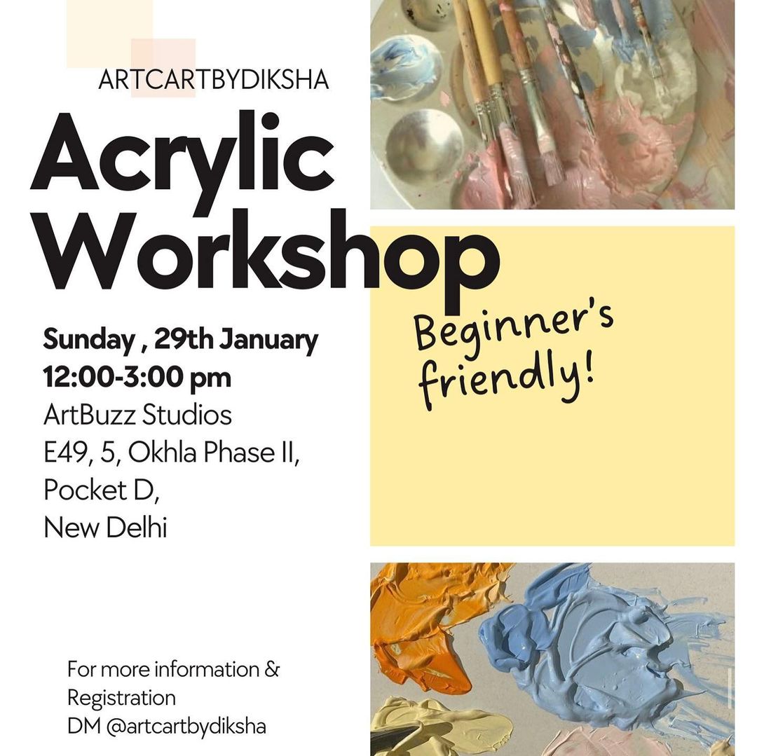 Acrylic Workshop with Diksha Rai (January, 2023) - SCOOBOO - -