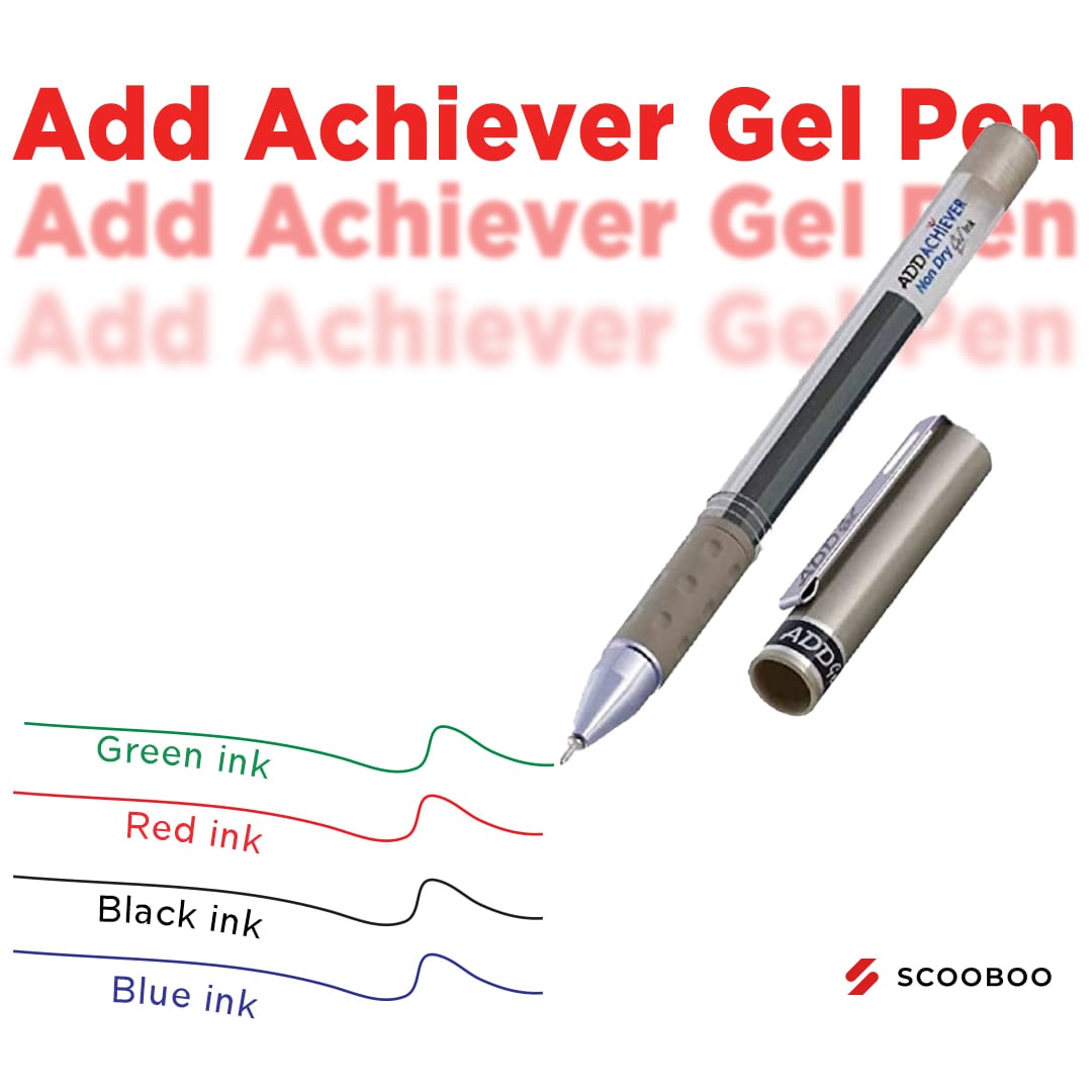 Add Achiever Gel Pen (Pack Of 2) - SCOOBOO - Gel Pens