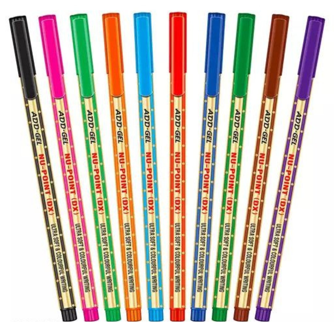 Add Gel Nu-Point Colour Pens - SCOOBOO - NU-POINT - Fineliner