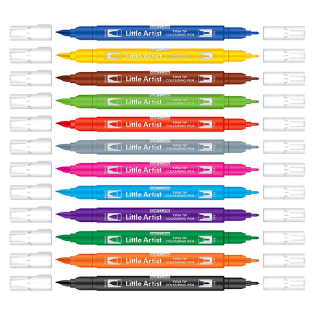 AddGel Softline Twin Tip Colouring Pens - SCOOBOO - SOFTLINE LITTLE ARTIST 12 - Brush Pens