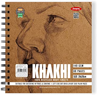 Anupam Khakhi 100% Recycled Kraft Sheets, 140 GSM - SCOOBOO - Sketch & Drawing