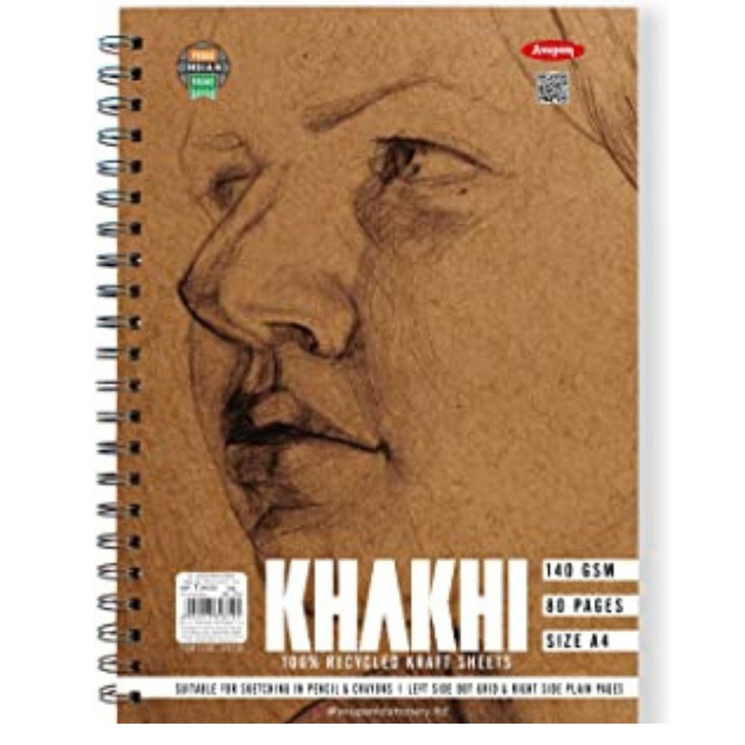 Anupam Khakhi 100% Recycled Kraft Sheets, 140 GSM - SCOOBOO - Sketch & Drawing