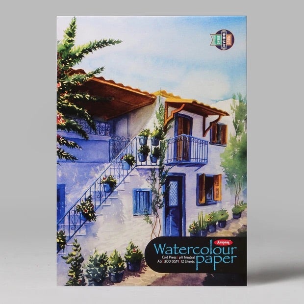 Anupam Water Color Pad 300 GSM - SCOOBOO - Watercolour Pads & Sheets