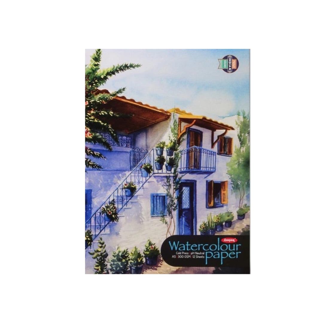 Anupam Water Color Pad 300 GSM - SCOOBOO - Watercolour Pads & Sheets