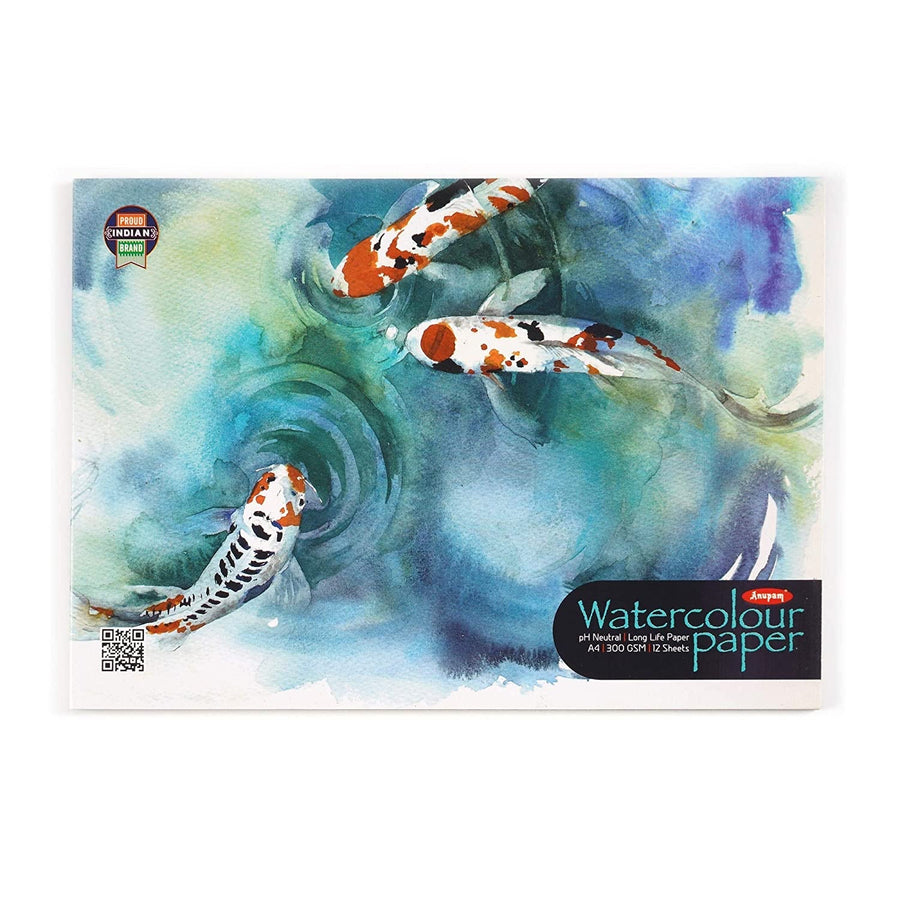 Anupam Water Colour Paper Pad 300 GSM - SCOOBOO - Watercolour Pads & Sheets