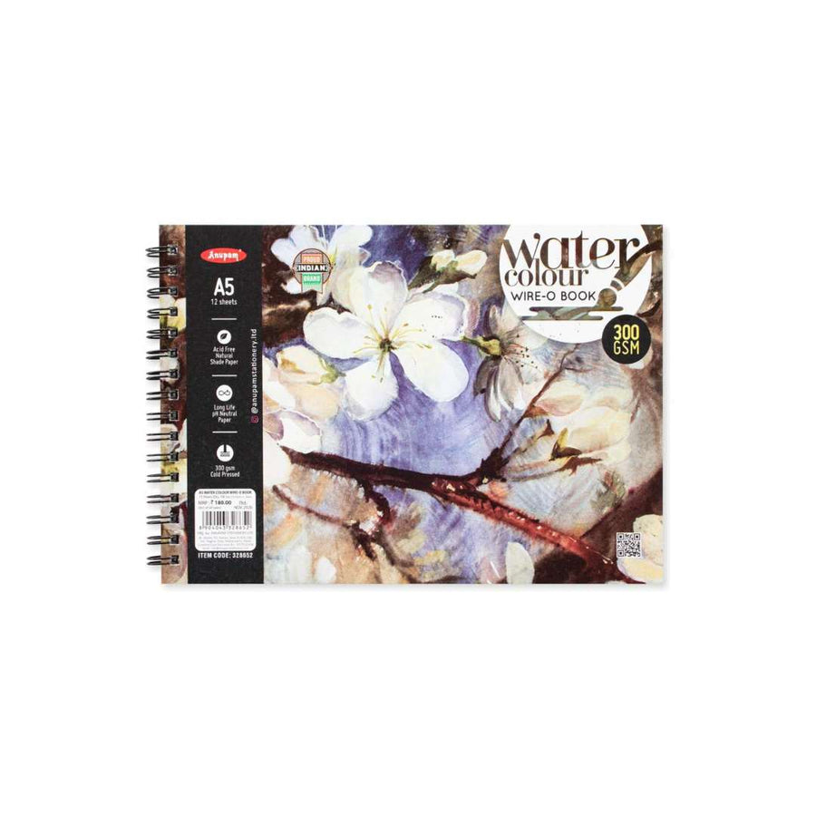 Anupam Water Colour Paper Pad A5, 300 GSM - SCOOBOO - 328652 - Watercolour Pads & Sheets