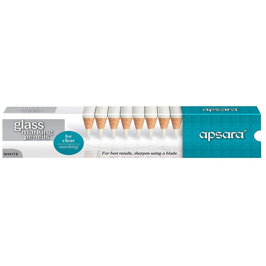 Apsara Glass Marking Pencils (White) - SCOOBOO - 101220002 - Pencils