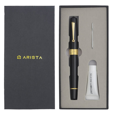 Arista One Classic Black-GT Fountain Ink Pen - SCOOBOO - ARISTA-S BLACK GT-EF - Fountain pen