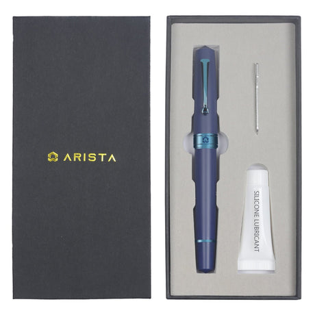 Arista | One Classic | Fountain Ink Pen | Blue Pvd Plated - SCOOBOO - ARISTA-NAVY BLUE-EF - Fountain pen