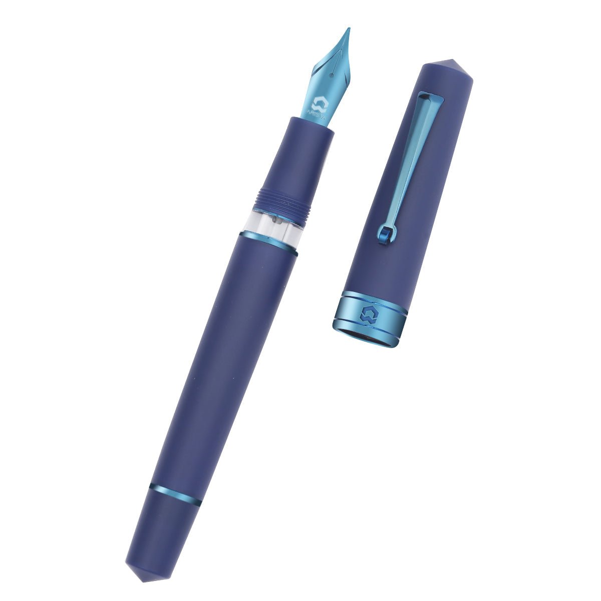 Arista | One Classic | Fountain Ink Pen | Blue Pvd Plated - SCOOBOO - ARISTA-NAVY BLUE-EF - Fountain pen