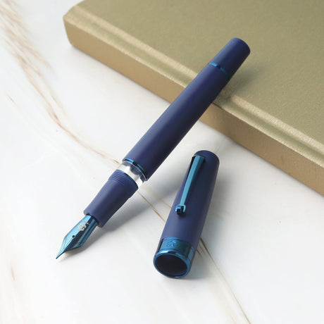 Arista | One Classic | Fountain Ink Pen | Blue Pvd Plated - SCOOBOO - ARISTA-NAVY BLUE-EF - Fountain pen