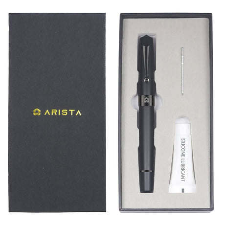 Arista | One Classic | Fountain Ink Pen | Matt Black-titanium Trims - SCOOBOO - ARISTA-M.BLACK-EF - Fountain pen