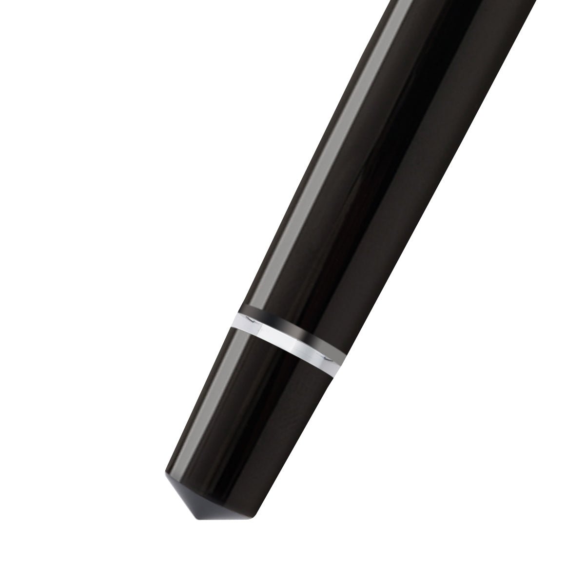 Arista One Classic Shinny Black-titanium Trims Fountain Ink Pen - SCOOBOO - ARISTA-S BLACK TT-EF - Fountain pen