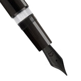 Arista One Classic Shinny Black-titanium Trims Fountain Ink Pen - SCOOBOO - ARISTA-S BLACK TT-EF - Fountain pen