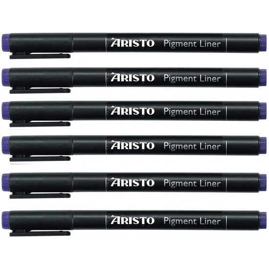 Aristo 0.1mm Pigment Liner- Set of 6 Pens - SCOOBOO - 23501 - 6 PC-TGM - Fineliner
