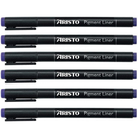 Aristo 0.1mm Pigment Liner- Set of 6 Pens - SCOOBOO - 23501 - 6 PC-TGM - Fineliner