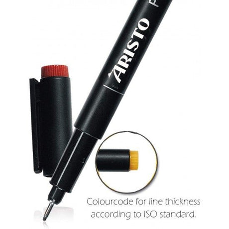 Aristo 0.1mm Pigment Liner- Set of 6 Pens - SCOOBOO - 23501 - 6 PC-TGM - Fineliner