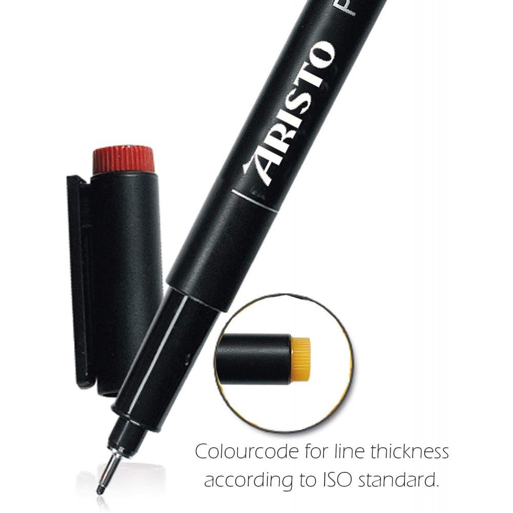 Aristo 0.4mm Pigment Liner- Set of 6 Pens - SCOOBOO - 23504 - 6PCS-TGM - Fineliner