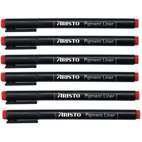 Aristo 0.4mm Pigment Liner- Set of 6 Pens - SCOOBOO - 23504 - 6PCS-TGM - Fineliner