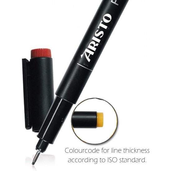 Aristo 0.7mm Pigment Liner- Set of 6 Pens - SCOOBOO - 23507 - 6 PC-TGM - Fineliner