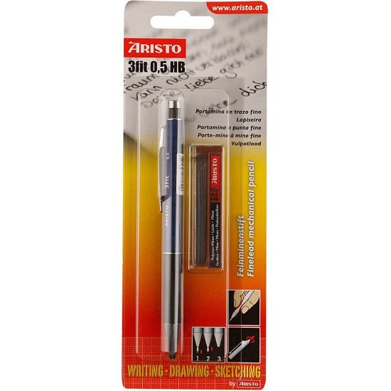 Aristo 3 fit Blue Mechanical Pencil with 0.5mm 12 HB Leads - SCOOBOO - AR-85305B-TGM - Mechanical Pencil