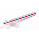 Aristo | Architectural Triangular | Three-Edged Scale | 30cm White Plastic | Architect B - SCOOBOO - AR1314/2 - Ruler