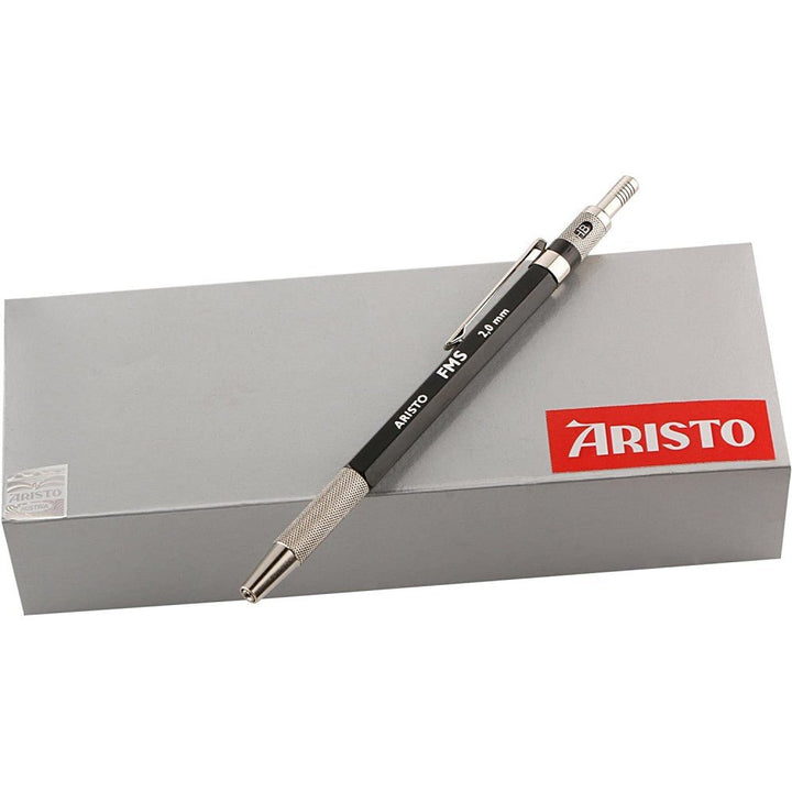 Aristo Black 2.0mm Mechanical Pencil with 6 HB Leads - SCOOBOO - AR- 82855B-TGM - Mechanical Pencil