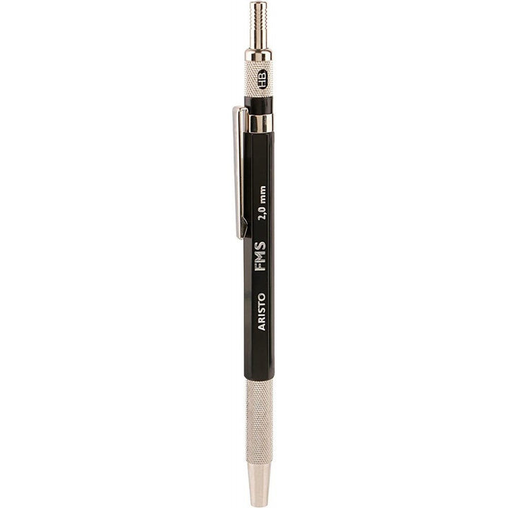 Aristo Black 2.0mm Mechanical Pencil with 6 HB Leads - SCOOBOO - AR- 82855B-TGM - Mechanical Pencil