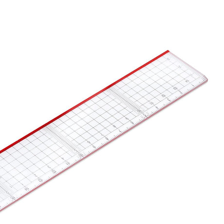 Aristo | Cutting Ruler Pexiglass | Red Cutting Edge | 30cm | Transparent - SCOOBOO - AR15430 - Ruler