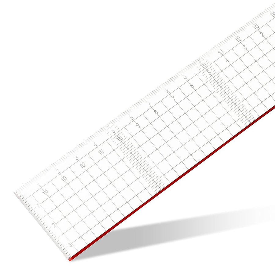 Aristo | Cutting Ruler Pexiglass | Red Cutting Edge | 30cm | Transparent - SCOOBOO - AR15430 - Ruler