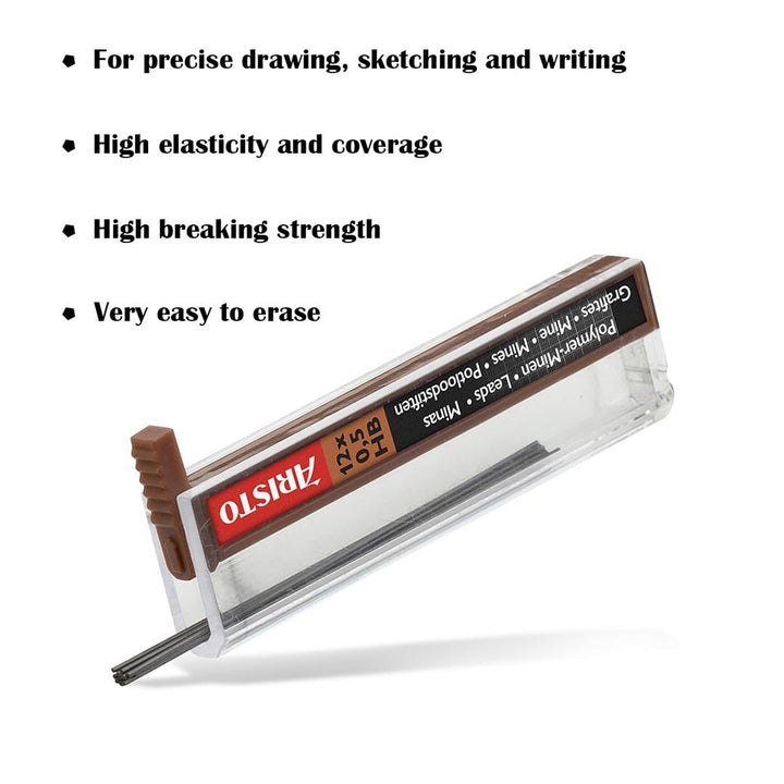 Aristo | Geo Pencil | 3pc Set | lead (0.35/.5/.7) | Black - SCOOBOO - 85010 - Mechanical pencil