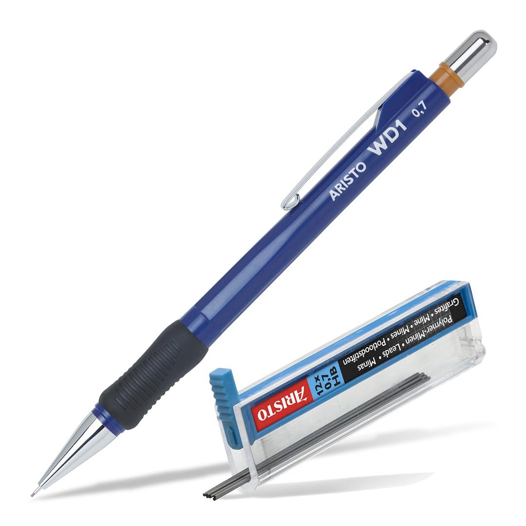 Aristo WD1 Blue Mechanical Pencil with 0.5mm 12 HB Leads - SCOOBOO - 85117B - Mechanical Pencil