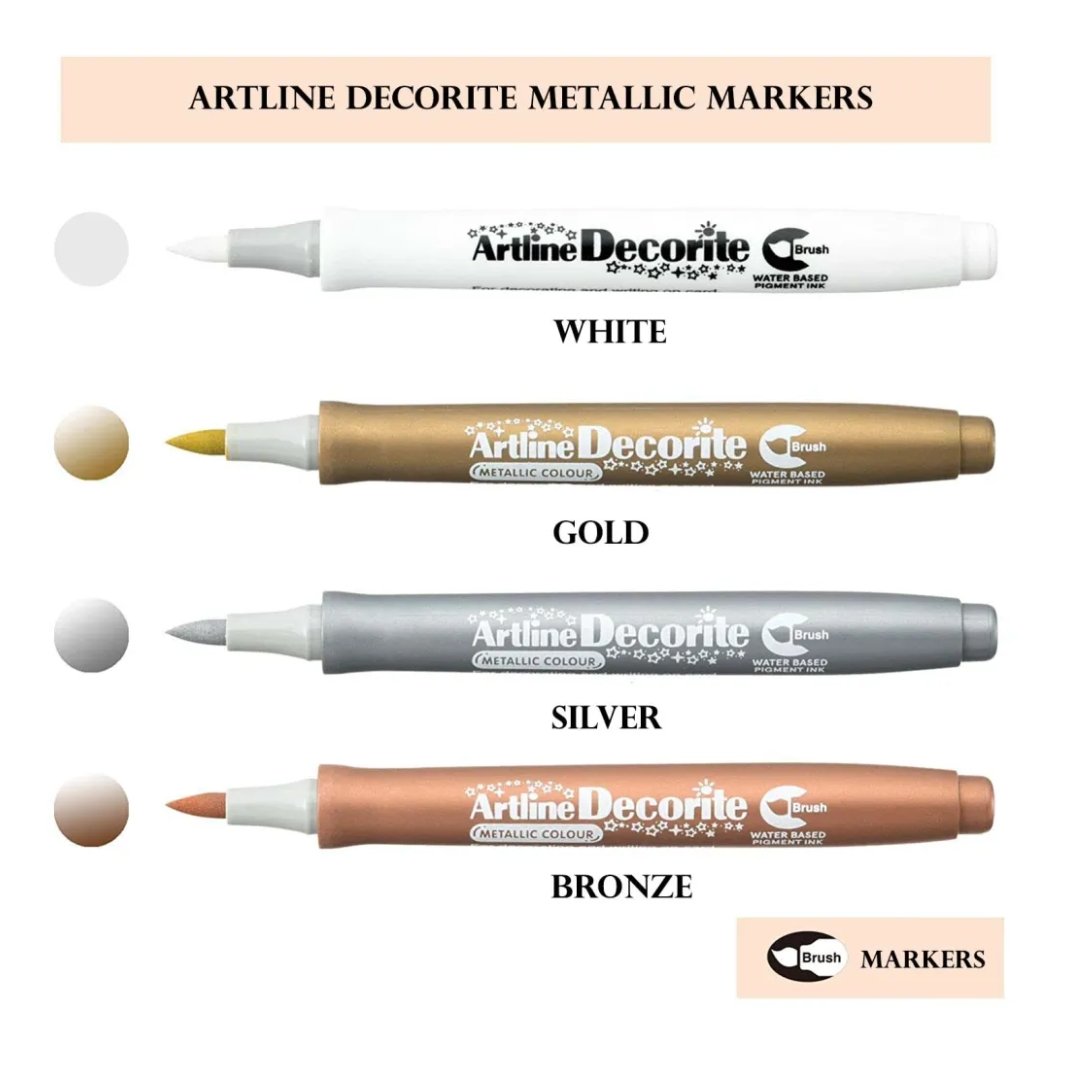 Artline Decorite Metallic Brush Marker SCOOBOO Artline