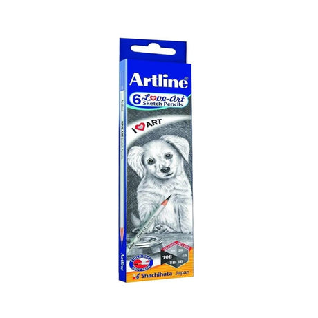 Artline Love Art Sketch Pencil-Set Of 6 - SCOOBOO - 10806 - Art Pencils