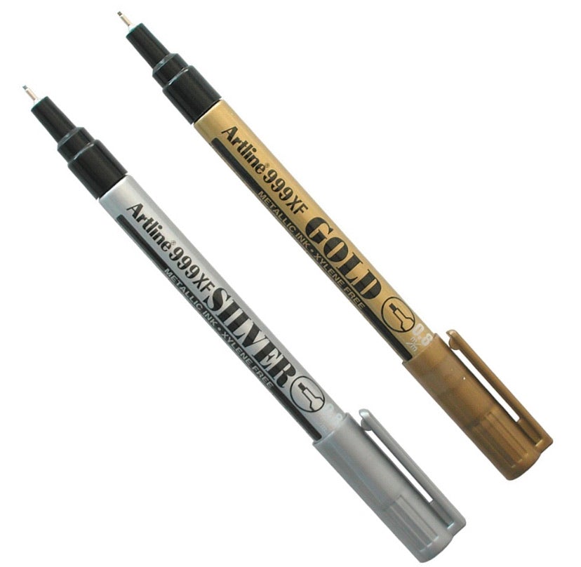 Artline Metal Tip Metallic Ink Marker - SCOOBOO - EK-999/1B SILVER - Fineliner