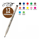 Artline Supreme Brush Pens Pack - SCOOBOO - EPFS-F/12W - Brush Pens