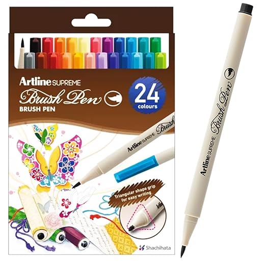 Artline Supreme Brush Pens Pack - SCOOBOO - EPFS-F/24W - Brush Pens