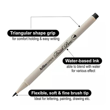 Artline Supreme Brush Pens Pack - SCOOBOO - EPFS-F/36W - Brush Pens