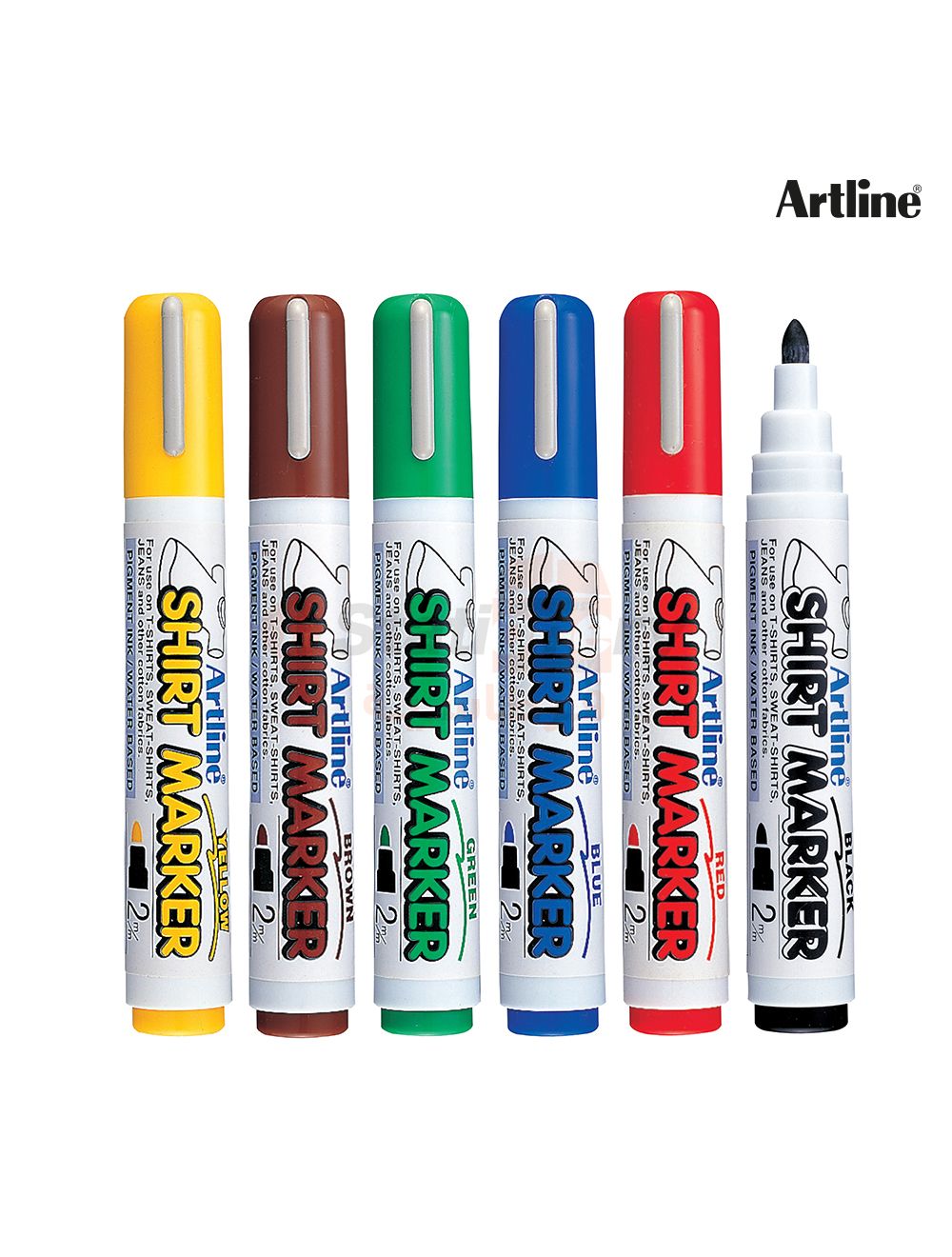 Artline Tshirt Marker Set of 6 - SCOOBOO - White-Board & Permanent Markers