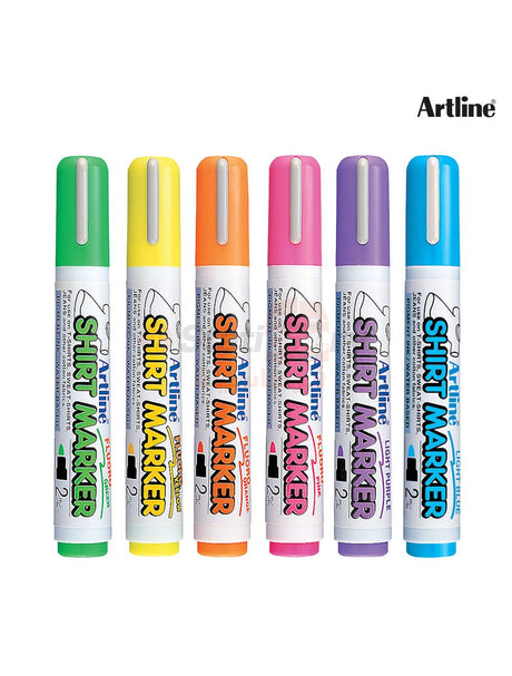 Artline Tshirt Marker Set of 6 - SCOOBOO - White-Board & Permanent Markers