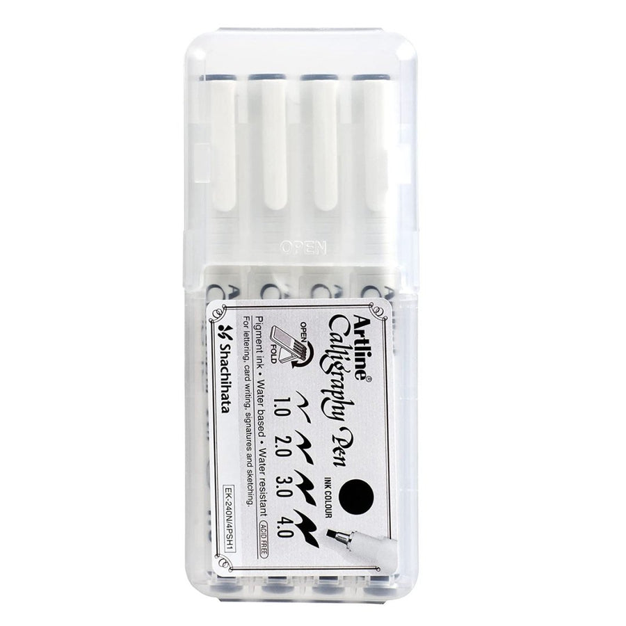 Artline Water Based Calligraphy Pen-Set of 4 - SCOOBOO - EK-240N/4PSH1 - Calligraphy Pens