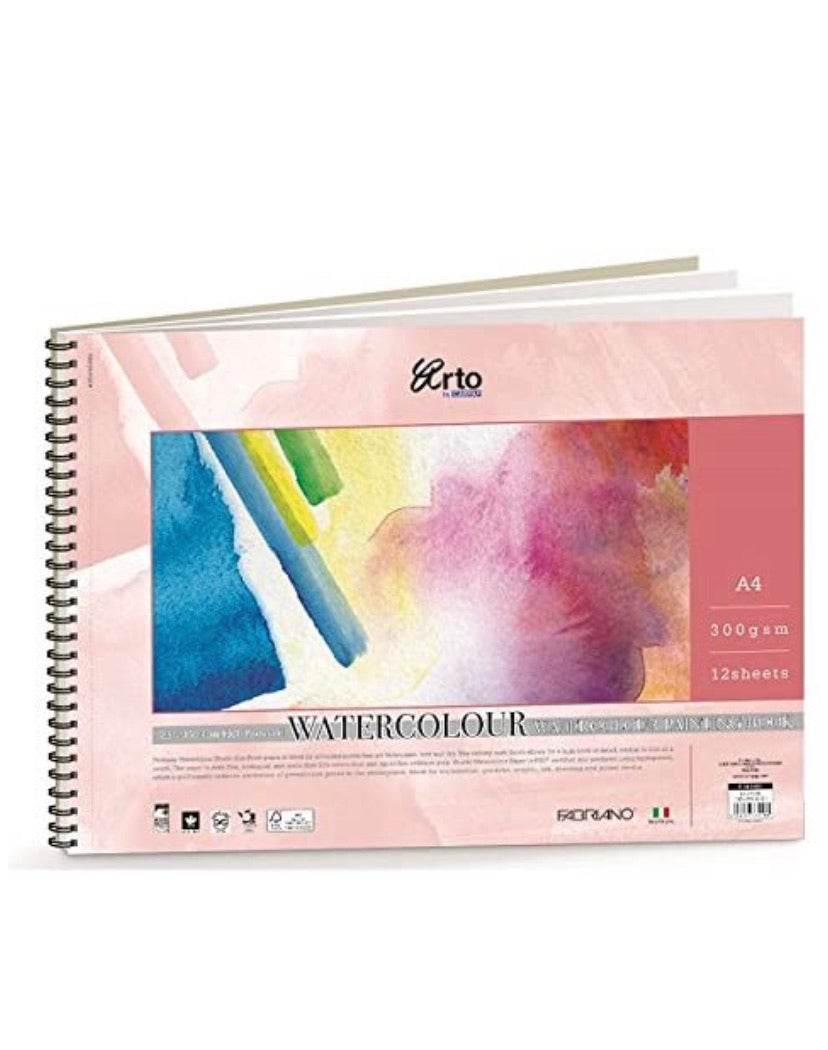 Arto Campap Watercolour Pad A4 - 300gsm Hot Pressed - SCOOBOO - CR 37019 - Watercolour Pads & Sheets