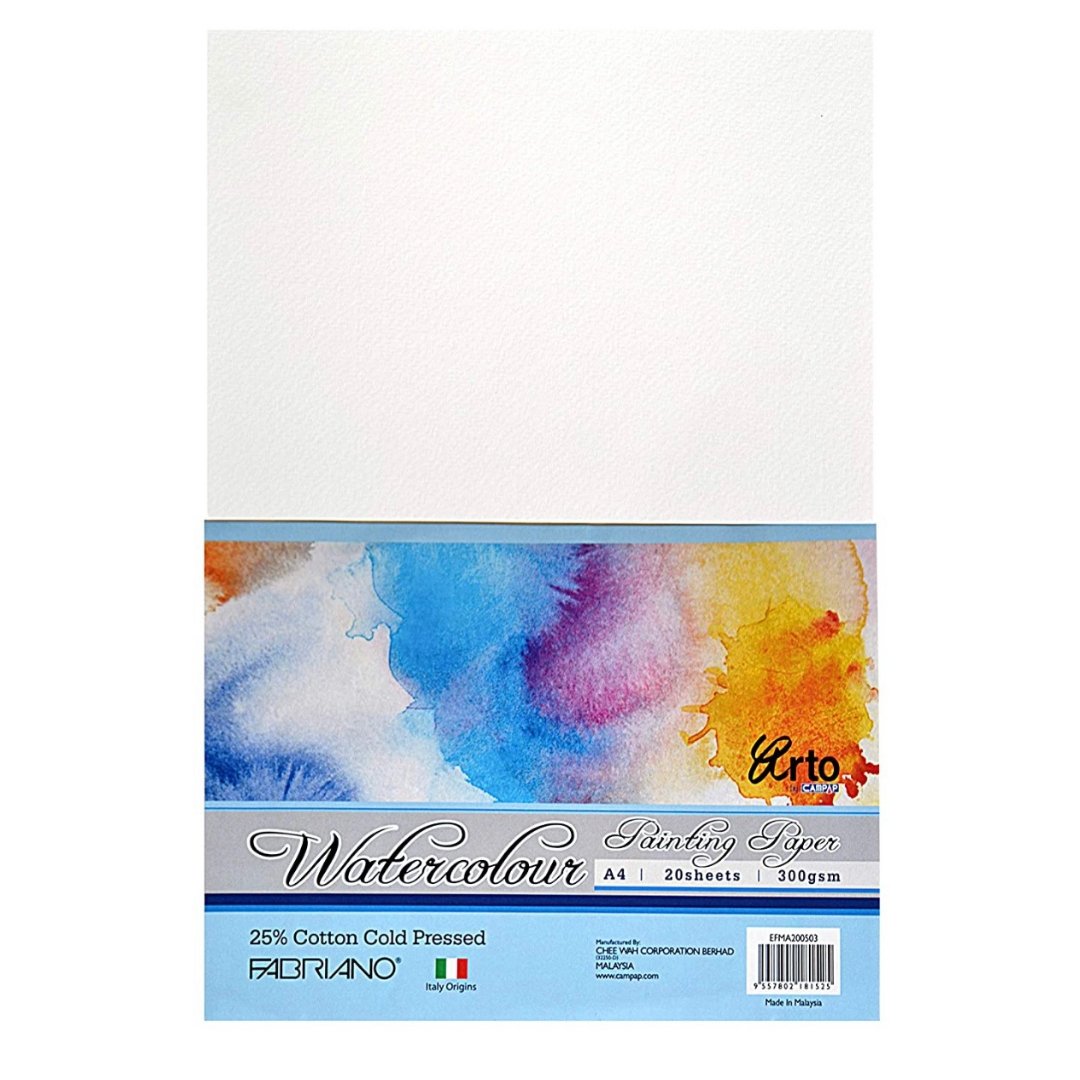 ARTO Fabriano Watercolour Paper - SCOOBOO - Loose Sheets