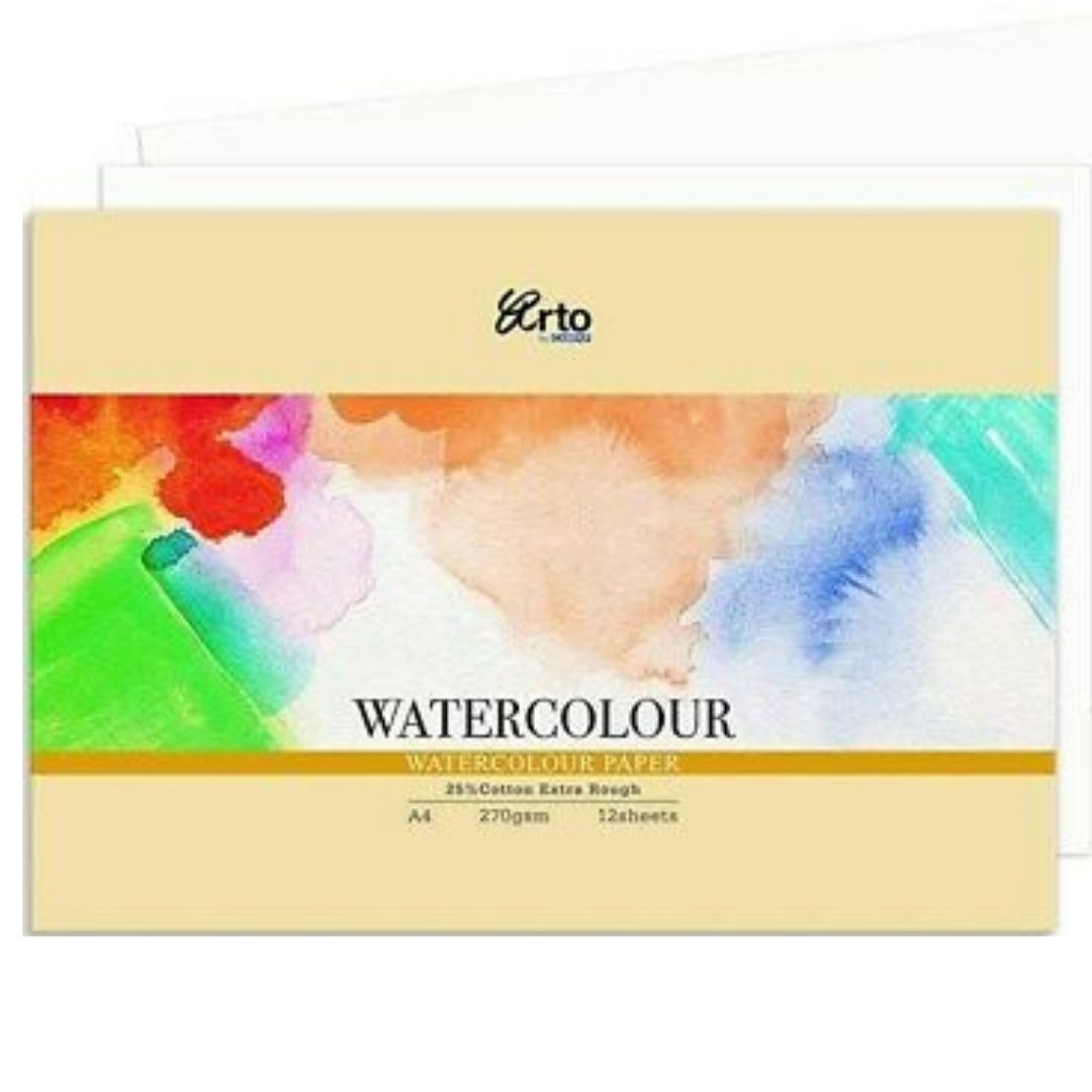 Arto Watercolour Paper 270gsm - SCOOBOO - CR37330 - Watercolour Pads & Sheets