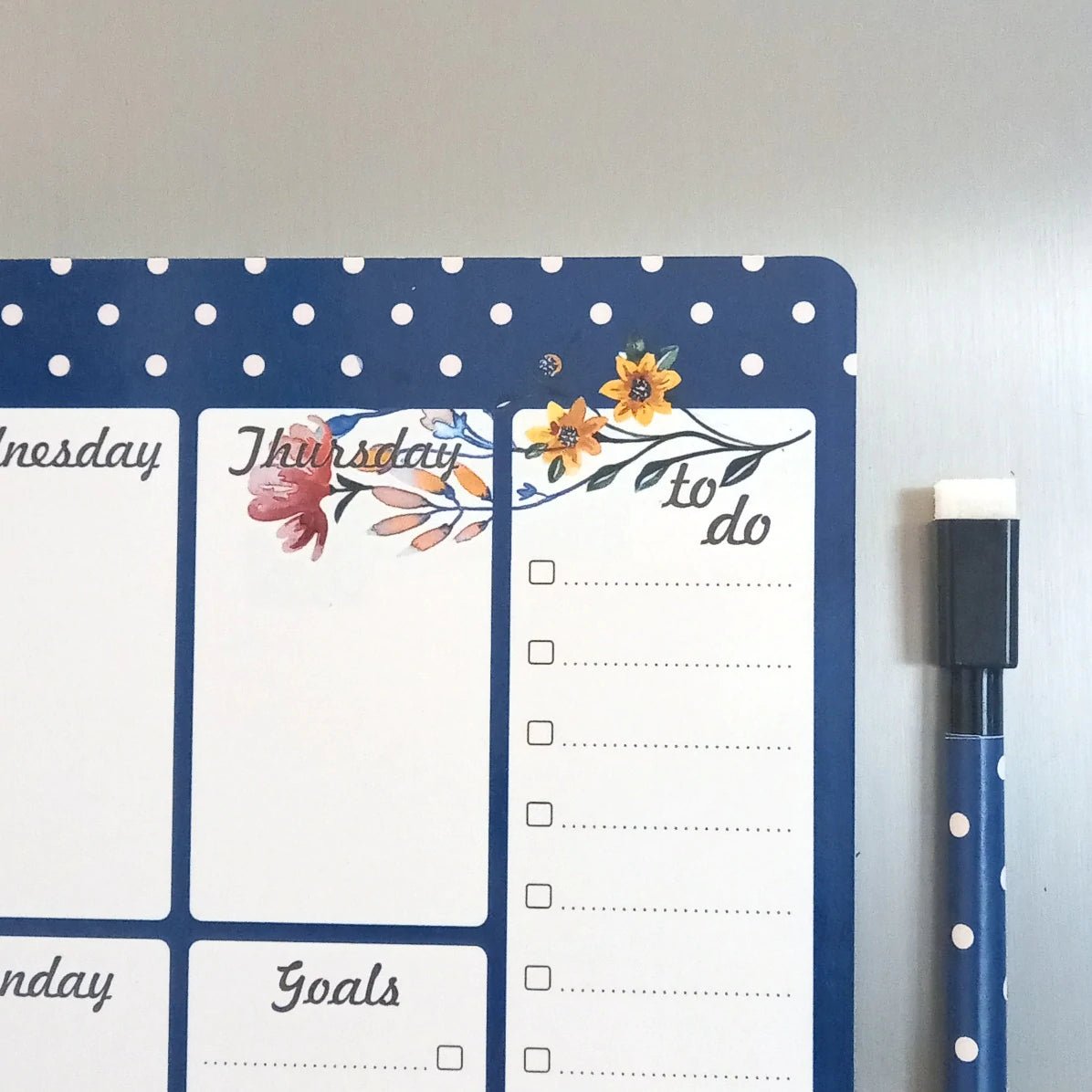 AZALEA MAGNETIC REWRITABLE WEEK PLANNER - SCOOBOO - Planners