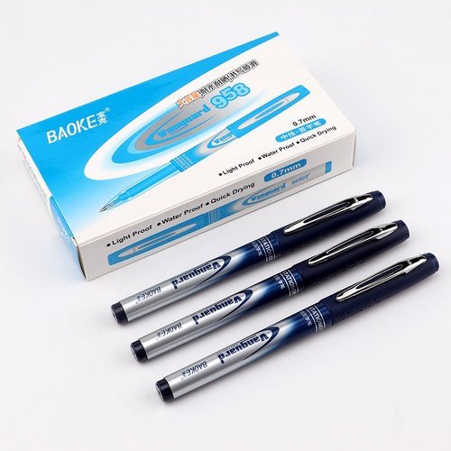 Baoke 0.5mm Blue Ink Gel Pen Pack of 6 (PC 958) - SCOOBOO - PC958 - Gel Pens