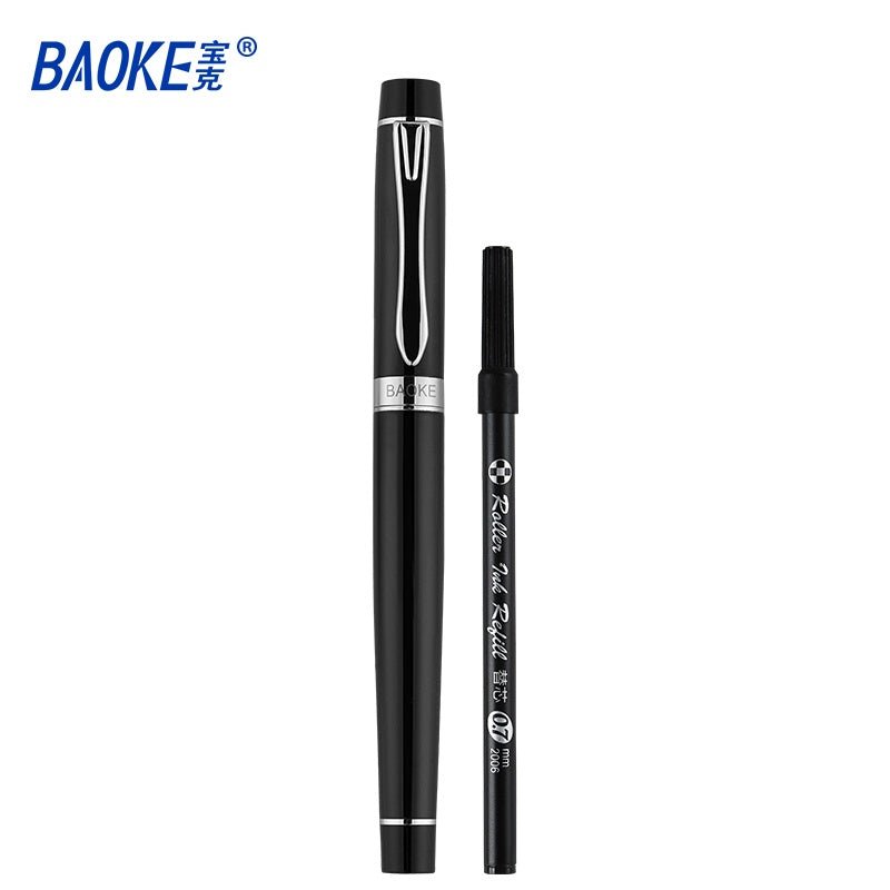 Baoke 0.7mm Black Ink Rollerball Pen - SCOOBOO - 1+1PM130A - Roller Ball Pen