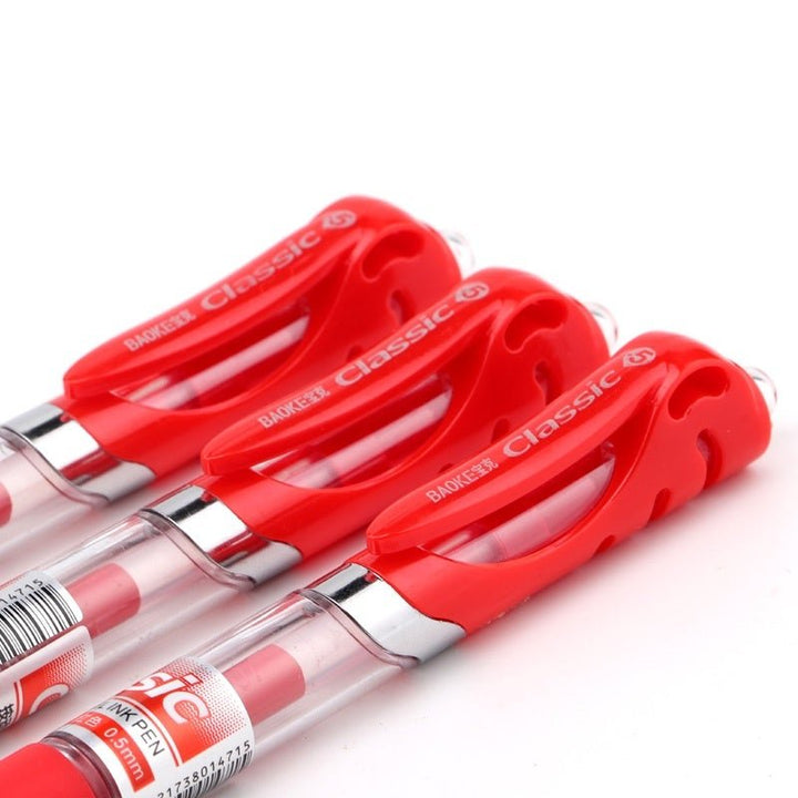 Baoke Classic Gel Ink Pens A35 0.5mm (Pack of 5 Pens) - SCOOBOO - A35 - Red - Gel Pens
