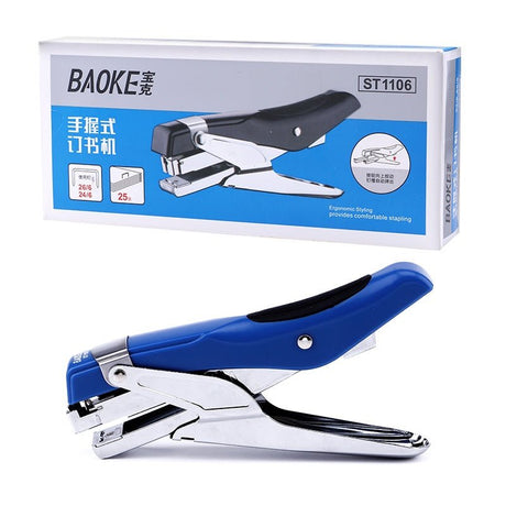 Baoke Handheld Blue Stapler (ST 1106) - SCOOBOO - ST1106 - Stapler & Punches