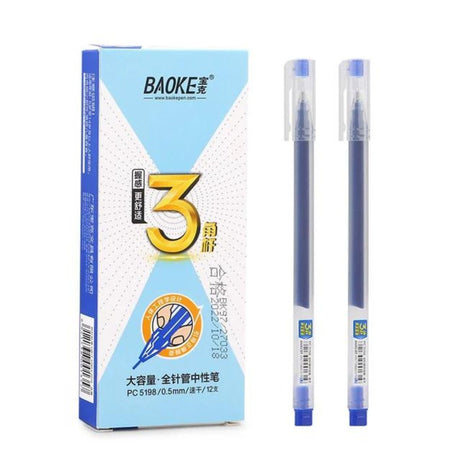 Baoke PC 5198 Gel Pen 0.5mm Pack Of 12 - SCOOBOO - PC 5198 - Gel Pens